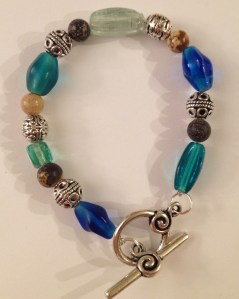 blue glass bracelet