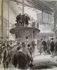 Prince Albert presenting his sewage pump station, 1864