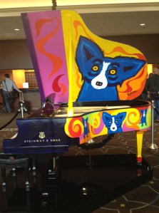 This creatively painted Steinway in the hotel hobby was our first NOLA experience. 